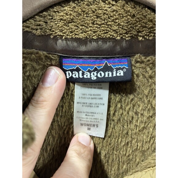 Patagonia RARE Rich Brown Re-Tool Snap-T Organic Cotton Fleece Pullover Size M - Picture 4 of 7